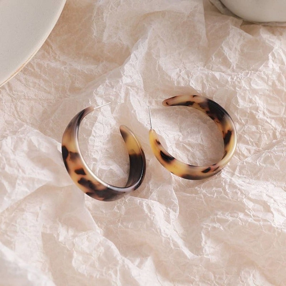 Earrings Korean Vintage Animal Print - Picture 4 of 4